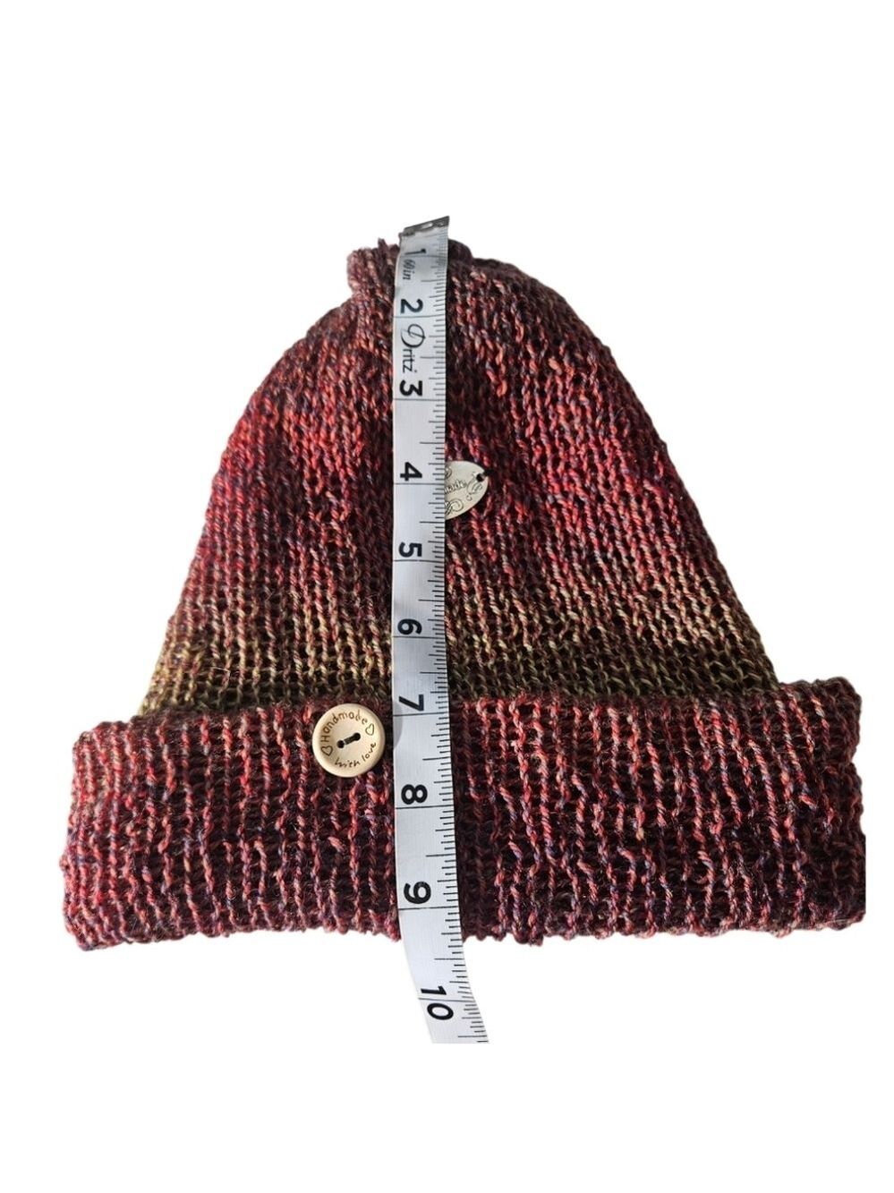 Hand Crafted Crochet Hat Handmade winter tuque Ombré hand knit beanie multicolor - Picture 16 of 17